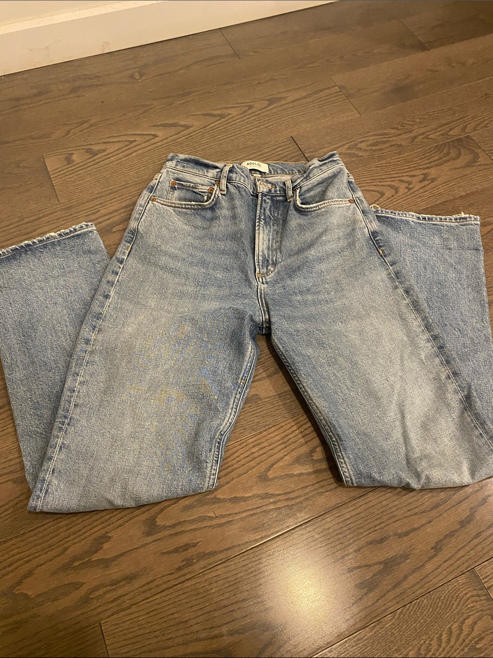 Agolde Light Blue Straight Leg Jeans